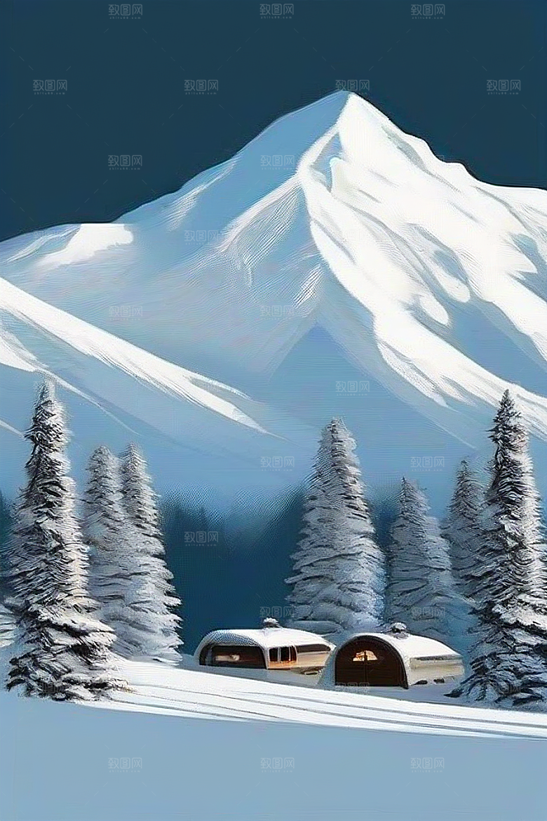雪山探索驾驶在雪域之间的壮丽冒险