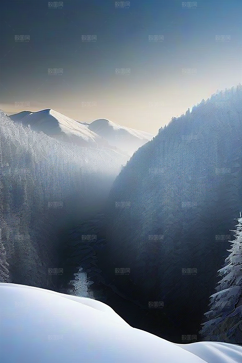 雪山探索驾驶在雪域之间的壮丽冒险