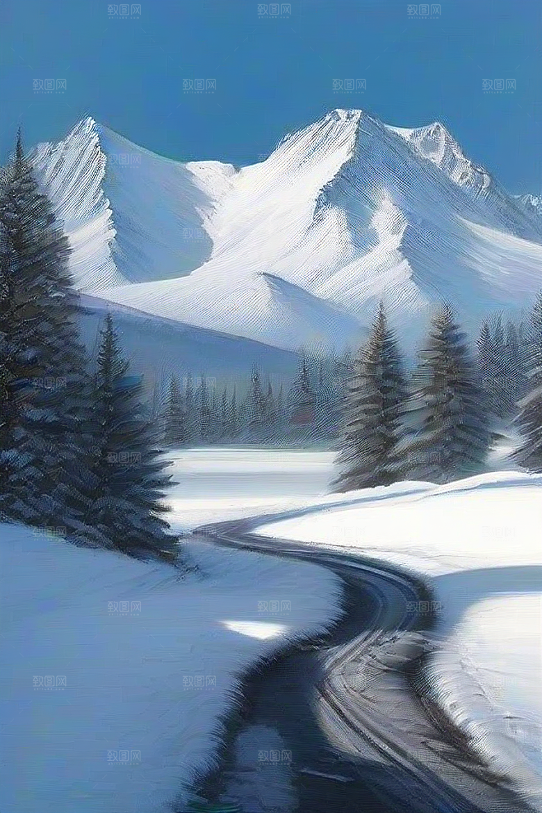 雪山探索驾驶在雪域之间的壮丽冒险