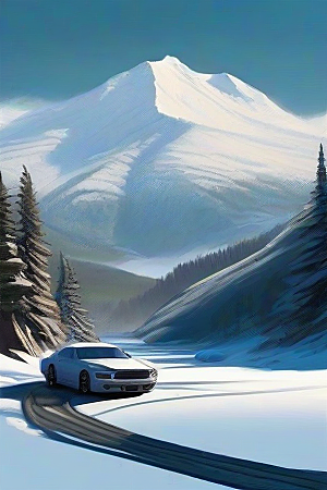 静谧之旅雪山中的宁静与美丽