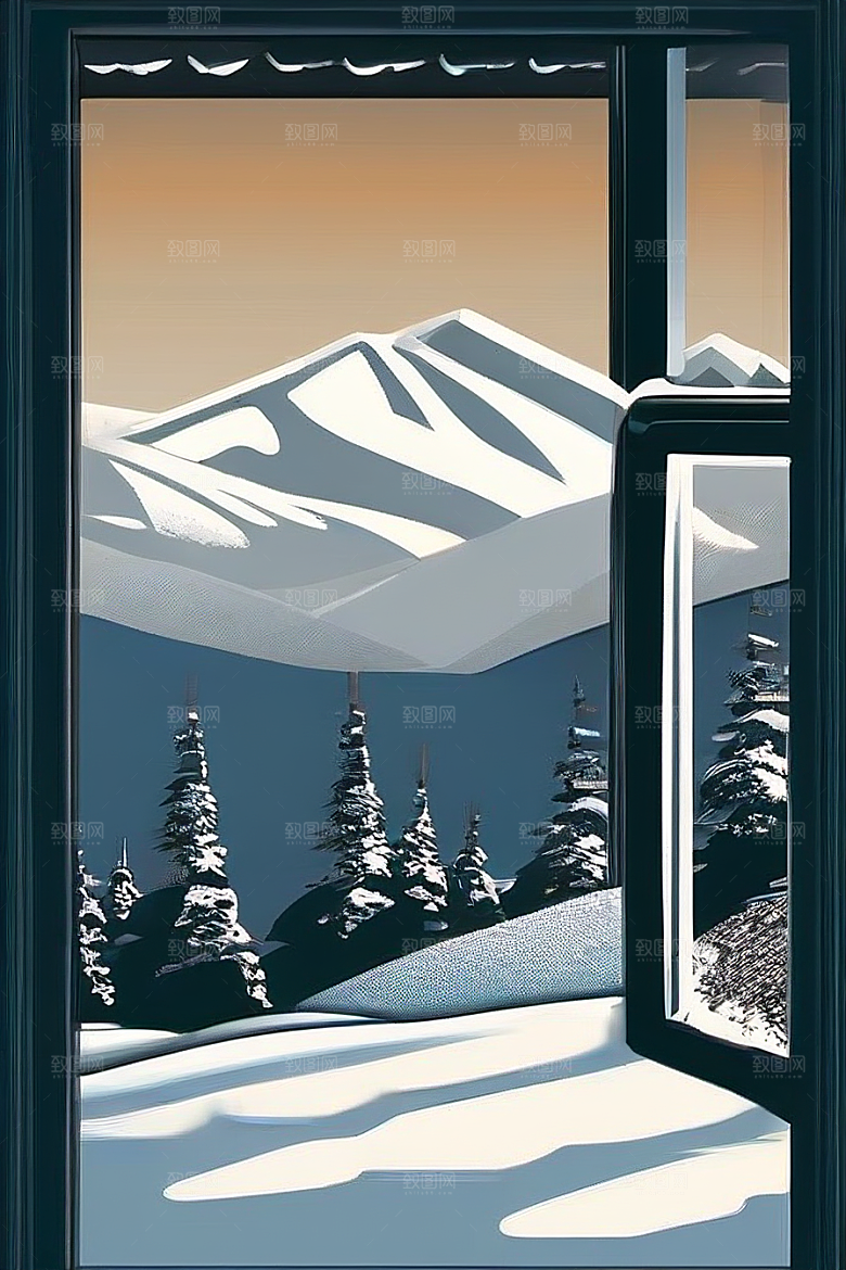 静谧之旅雪山中的宁静与美丽