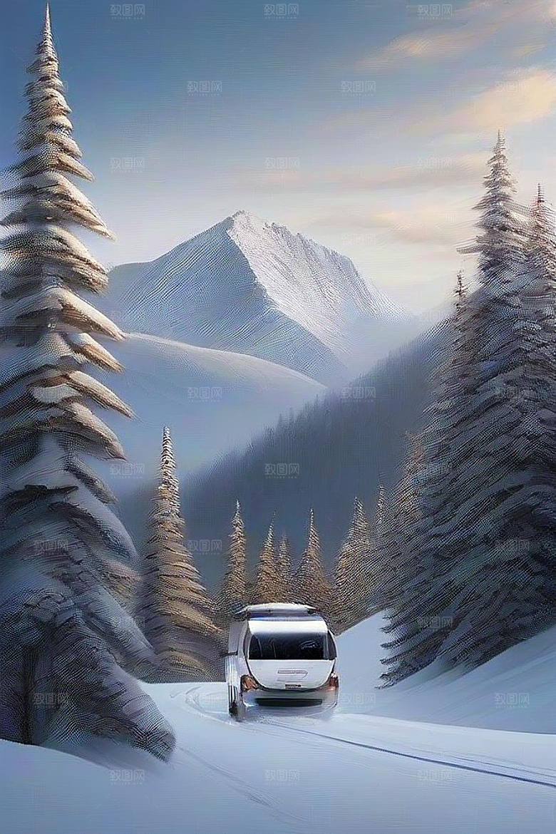 静谧之旅雪山中的宁静与美丽