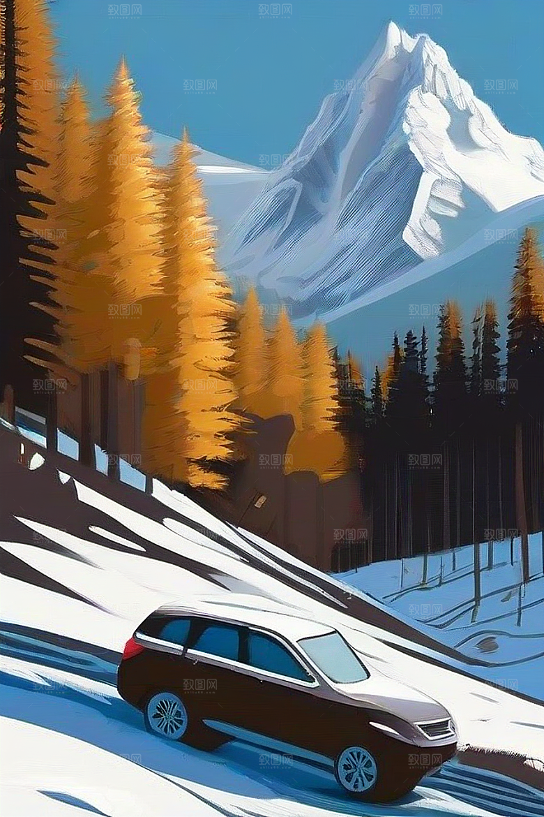 静谧之旅雪山中的宁静与美丽
