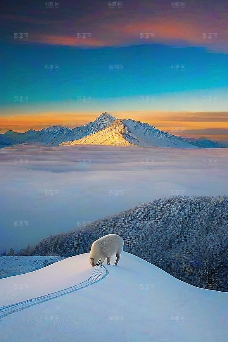 静谧之旅雪山中的宁静与美丽