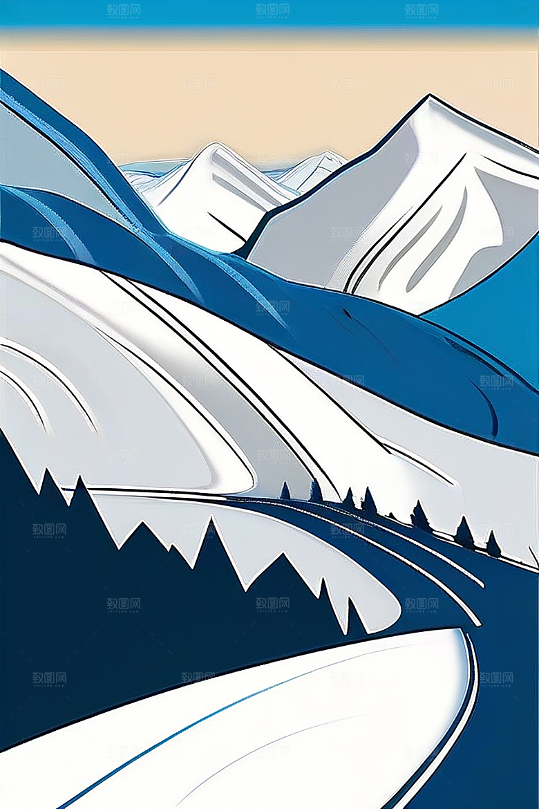雪山奇遇驾驶在雪山间的壮丽冒险