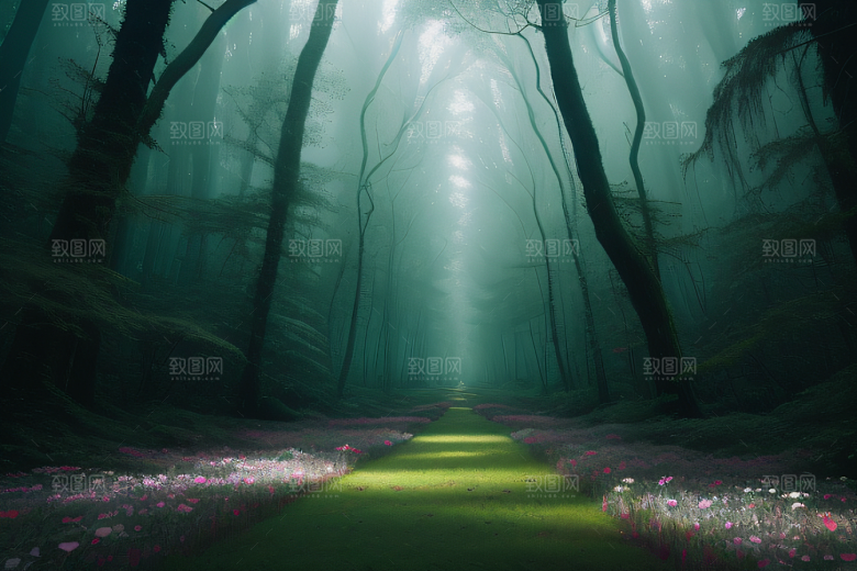 春天奇迹绚丽色彩下的春日盛景