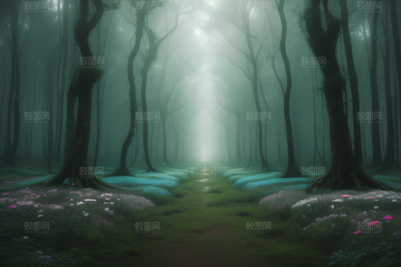 春天奇迹绚丽色彩下的春日盛景