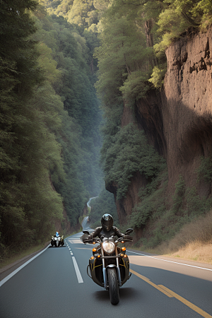 壮丽探险摩托穿越壮丽峡谷的冒险之旅