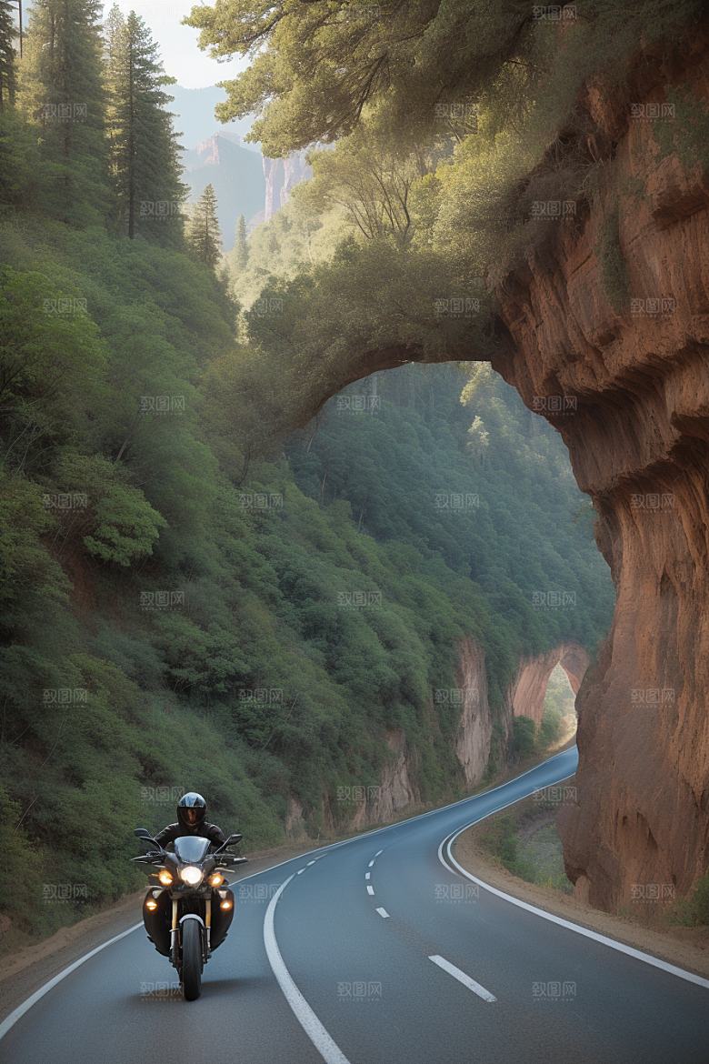 冒险之旅摩托穿越壮丽峡谷的速度与冒险