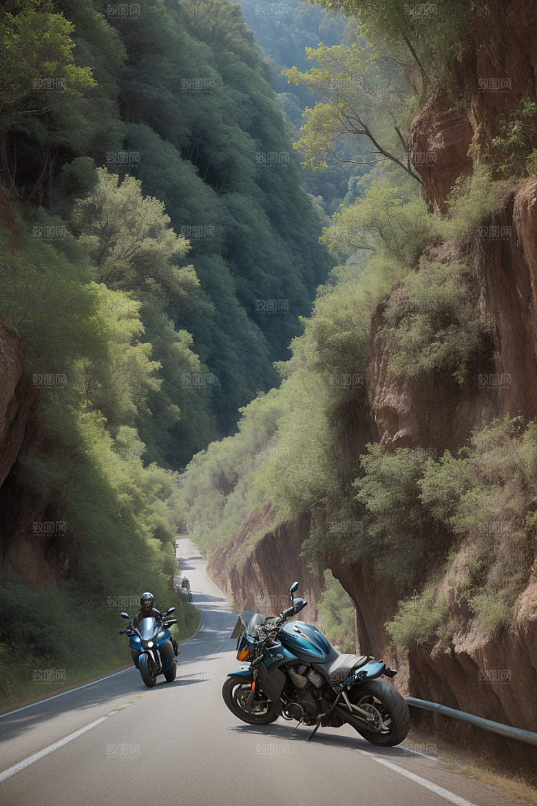 冒险之旅摩托穿越壮丽峡谷的速度与冒险