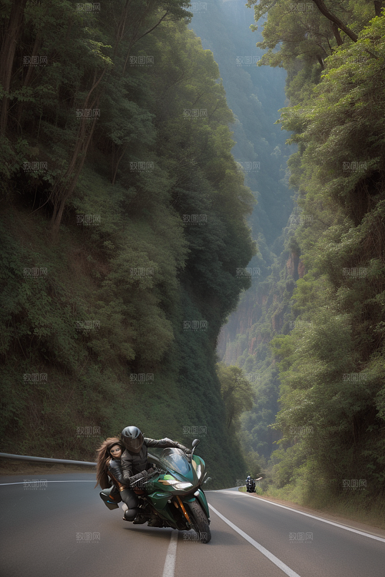 冒险之旅摩托穿越壮丽峡谷的速度与冒险