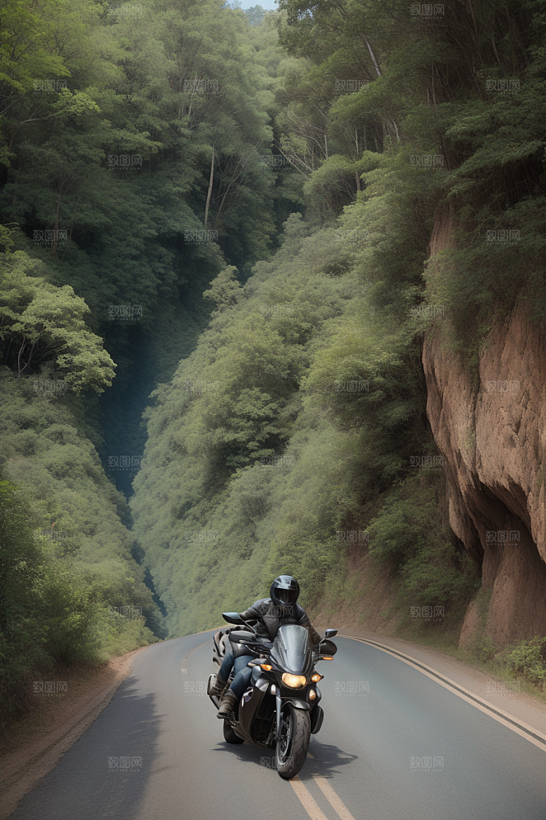 冒险之旅摩托穿越壮丽峡谷的速度与冒险
