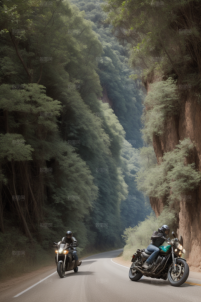 冒险之旅摩托穿越壮丽峡谷的速度与冒险