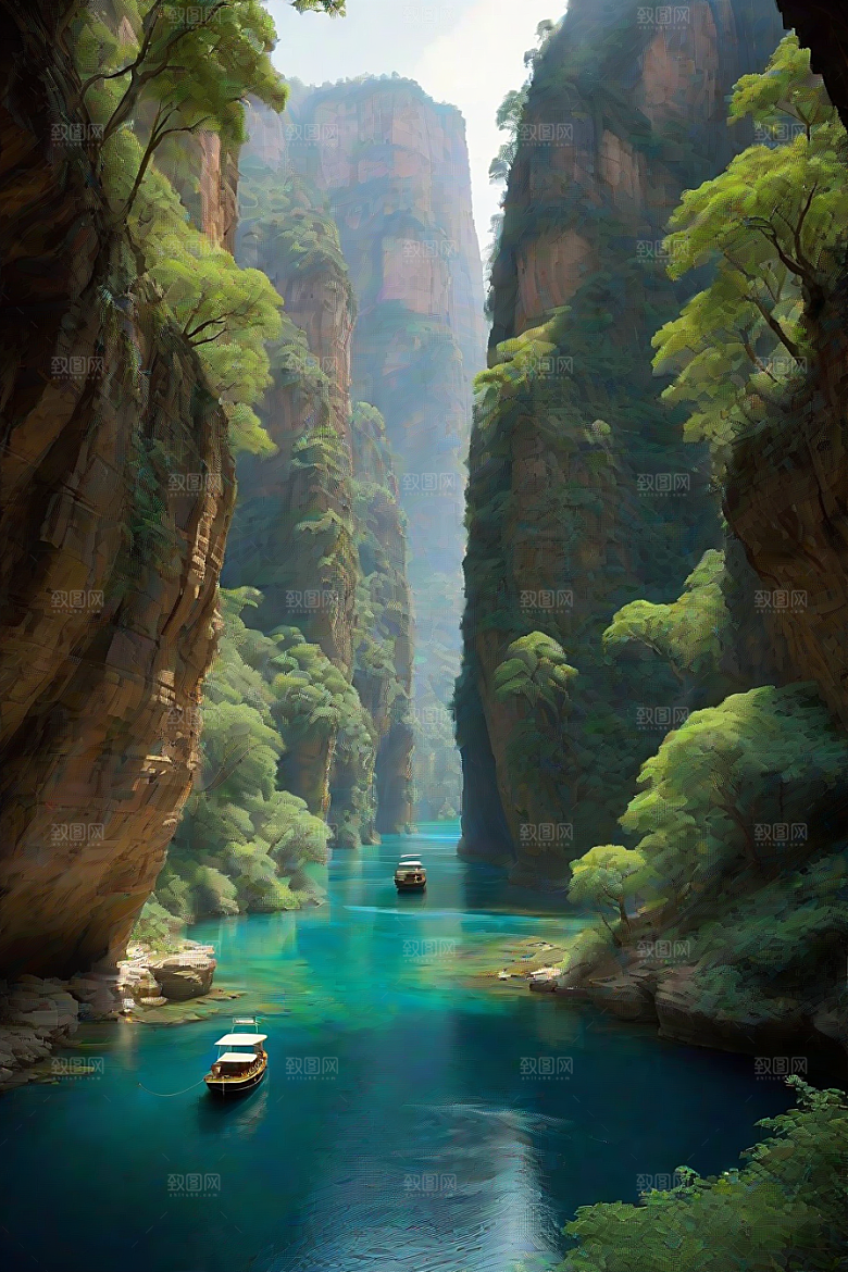 壮丽水境船只穿越的探险与宁静之旅