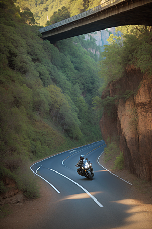 自由驾驶摩托驰骋峡谷的速度与自由
