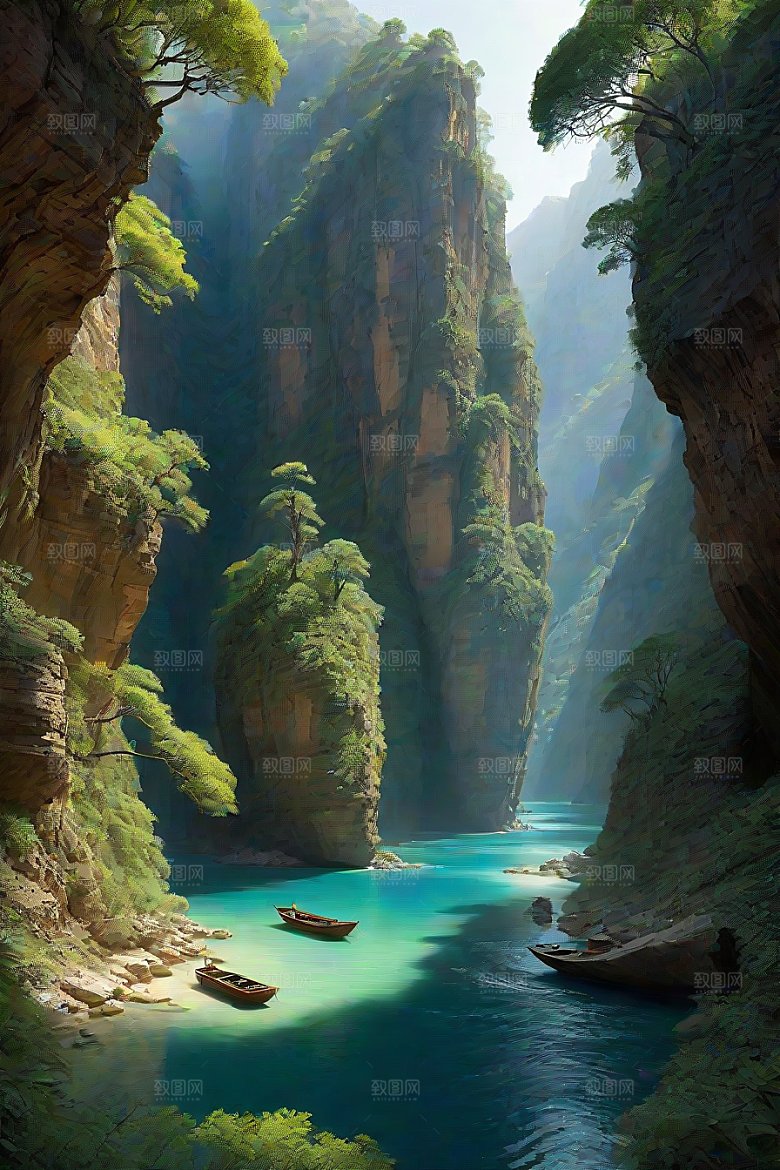 壮丽岛屿船只驶过的探险与宁静之旅