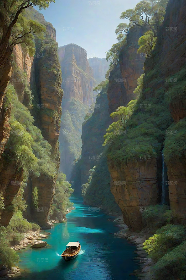 壮丽岛屿船只驶过的探险与宁静之旅
