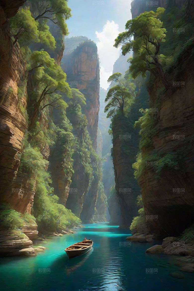 壮丽岛屿船只驶过的探险与宁静之旅