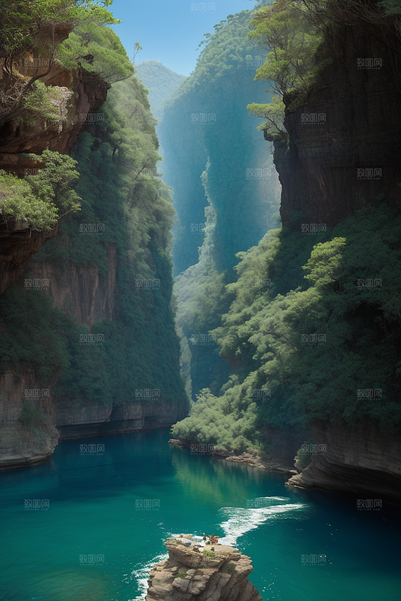 壮丽水境船只穿越的探险与宁静之旅
