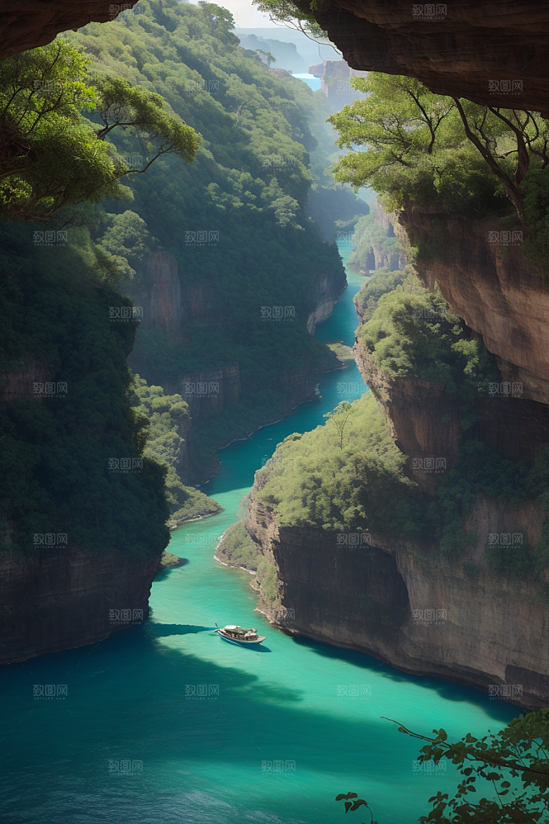 壮丽水境船只穿越的探险与宁静之旅