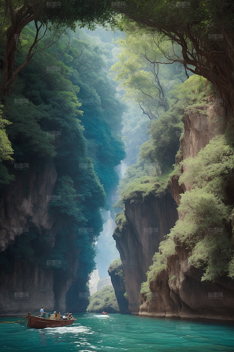 壮丽水境船只穿越的探险与宁静之旅