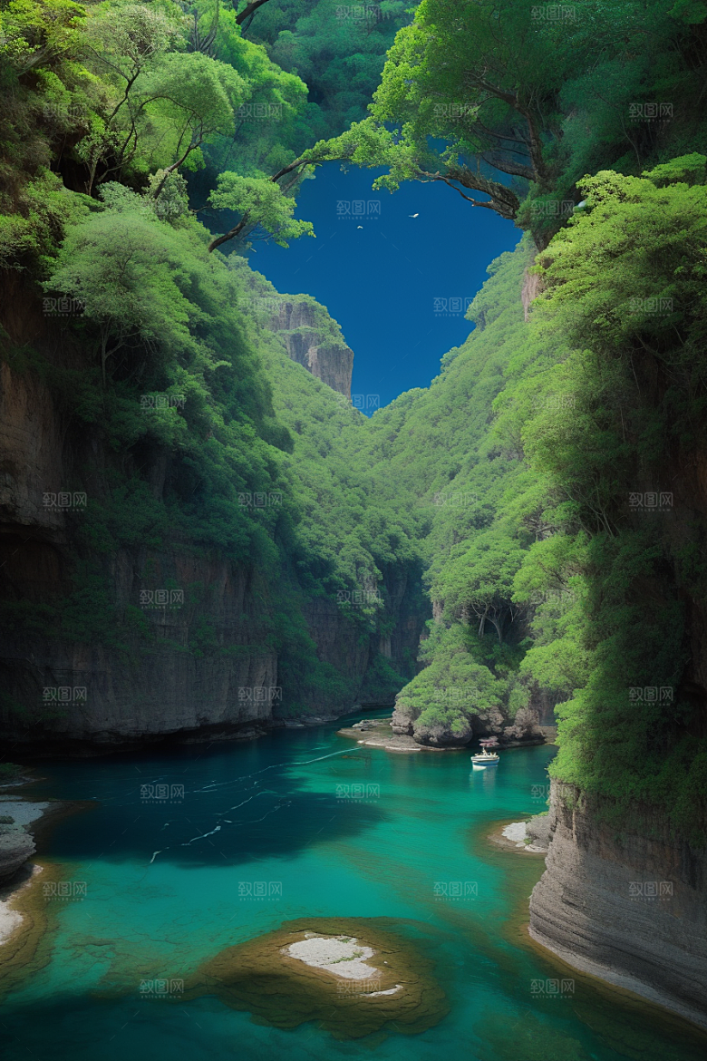 壮丽水境船只穿越的探险与宁静之旅
