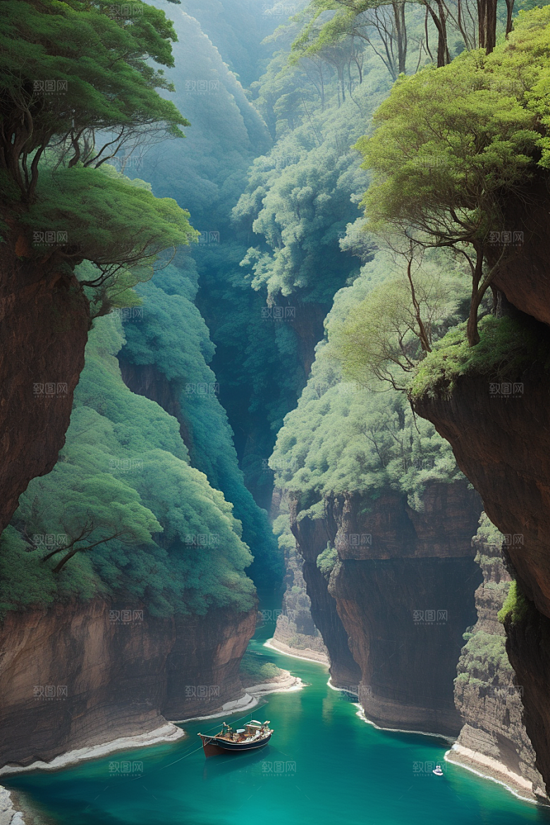 壮丽水境船只穿越的探险与宁静之旅