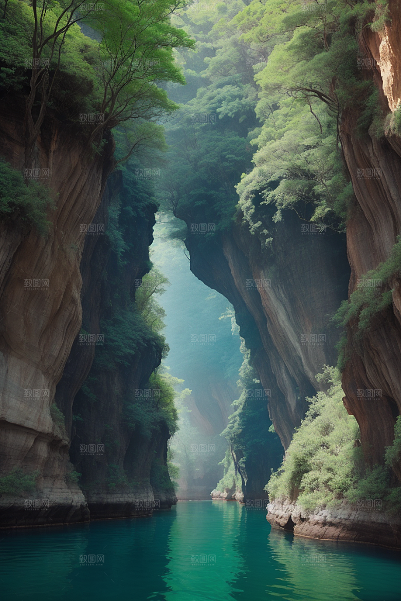 壮丽水境船只驶过的探险与宁静之旅