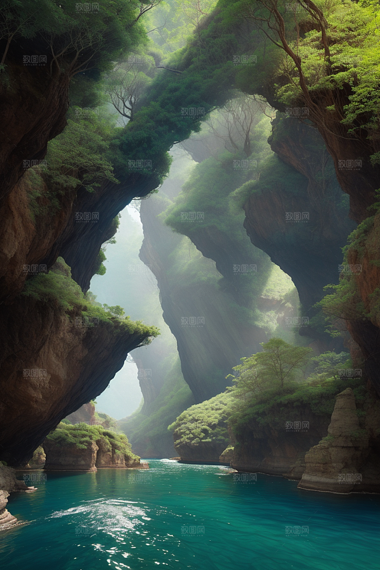 壮丽水境船只驶过的探险与宁静之旅