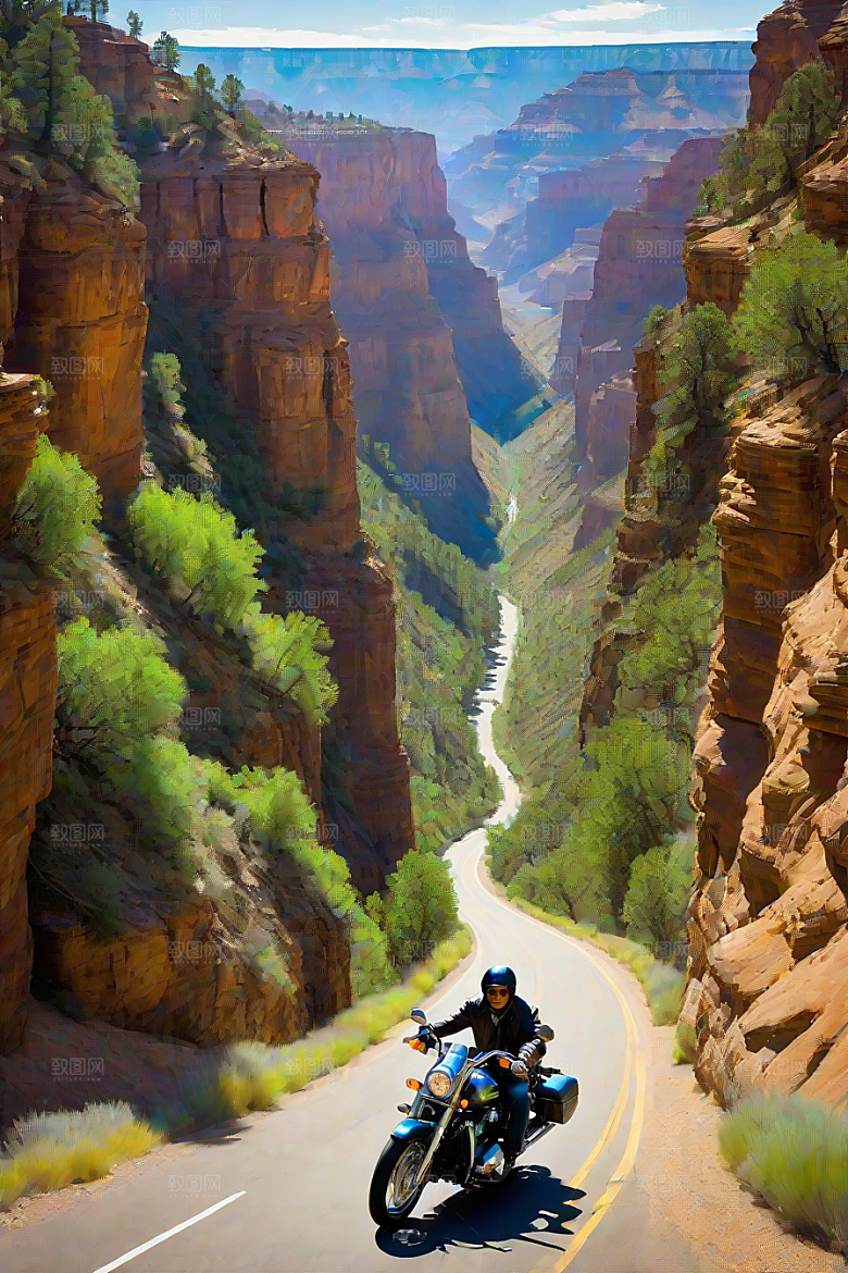 峡谷之旅穿越壮丽峡谷的摩托壮游