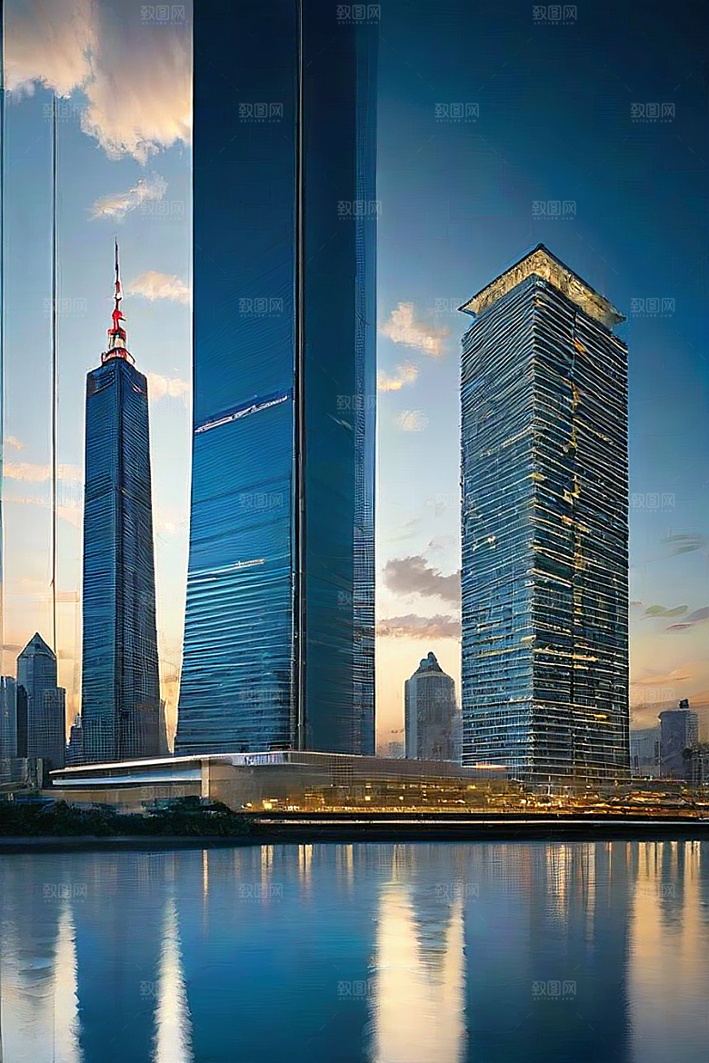 都市飞越高楼大厦与飞机的融合探险
