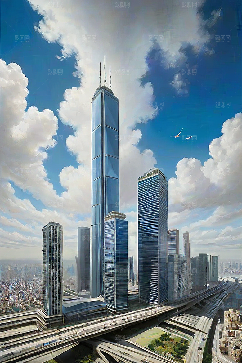 都市飞天摩天大楼与飞机的融合之旅