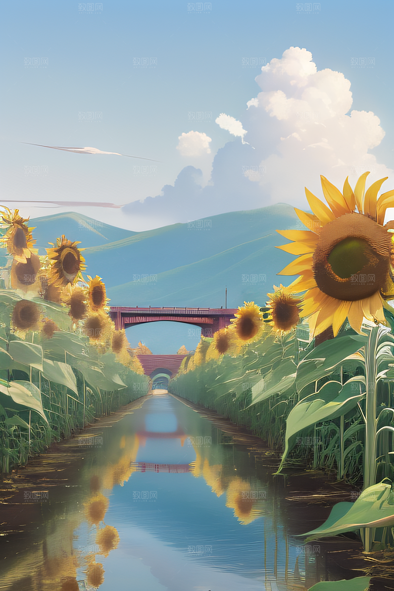 自然奇观太阳花公路与桥梁的和谐共存