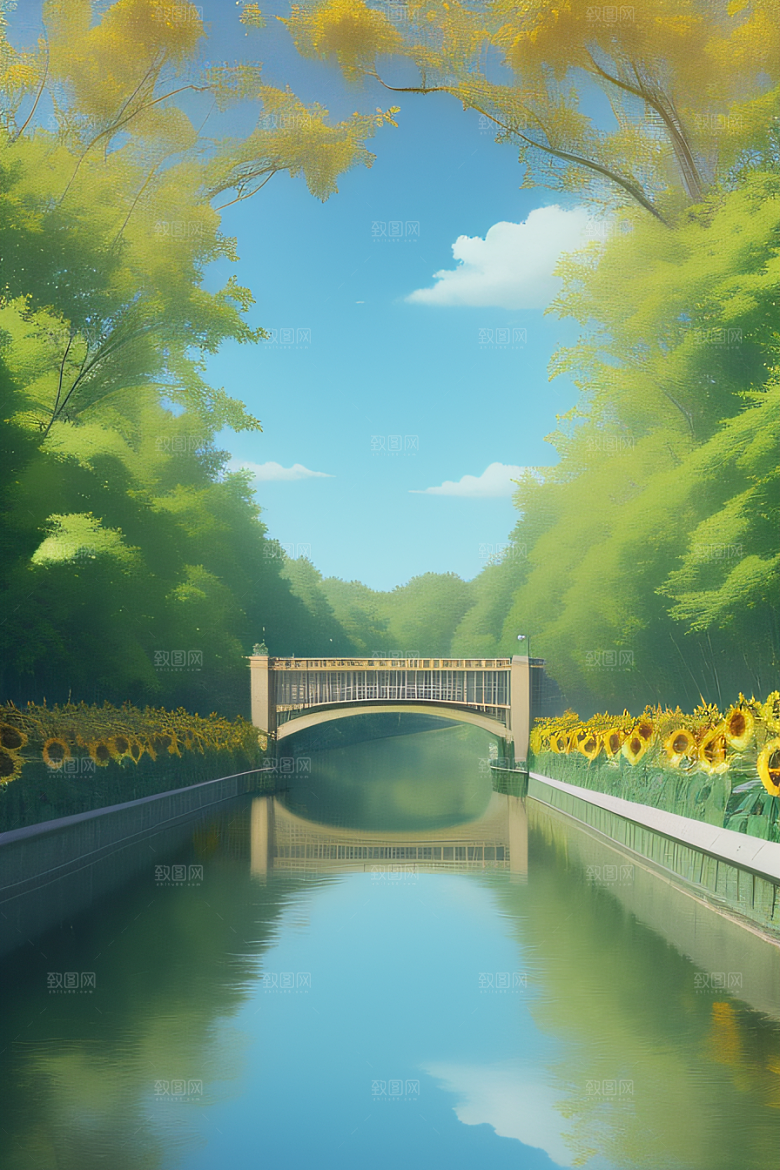 自然奇观太阳花公路与桥梁的和谐共存