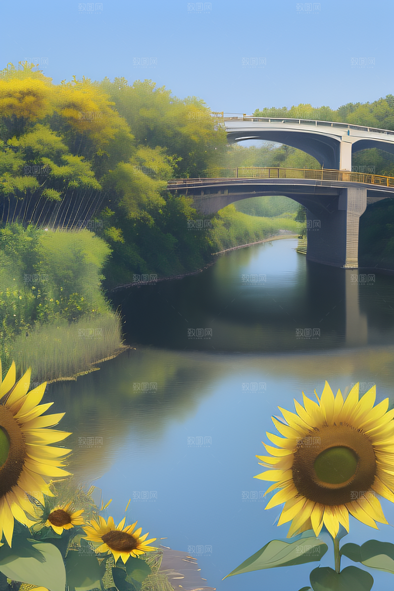 自然奇观太阳花公路与桥梁的和谐共存