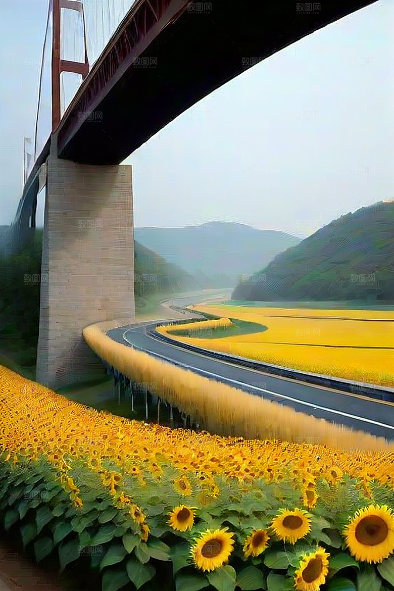 天堂之路太阳花引路桥梁相伴