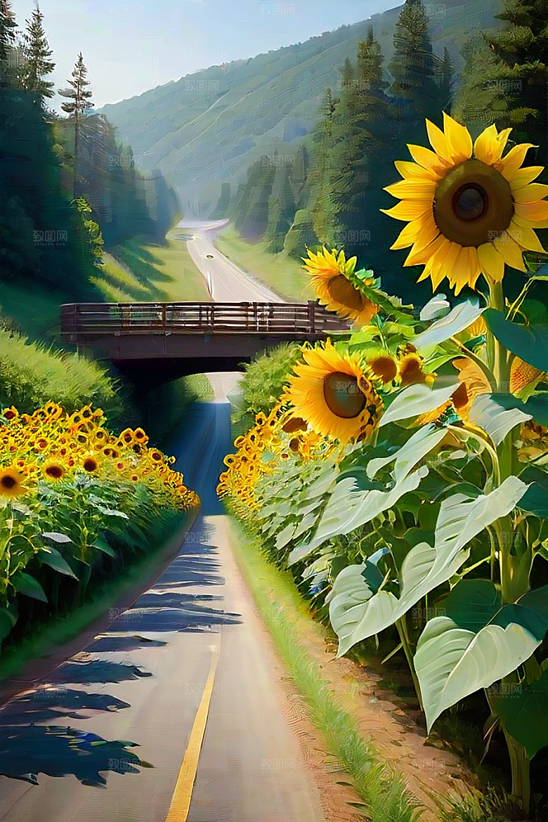 天堂之路太阳花引路桥梁相伴