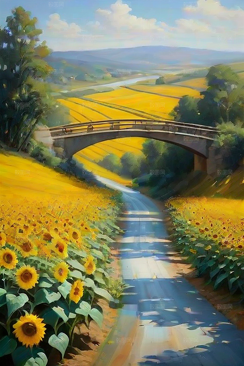自然之美太阳花与人造结构的和谐