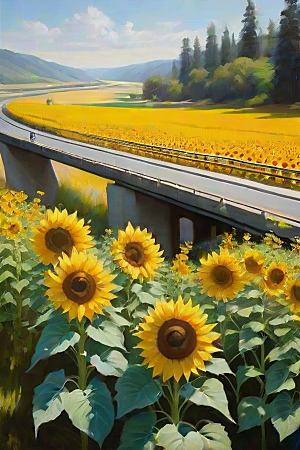 艺术的镜头捕捉太阳花公路与桥梁的魅力