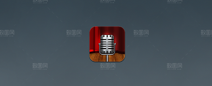 语音备忘录图标PSD