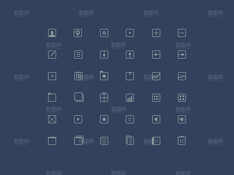 简单线条图标设计源文件
