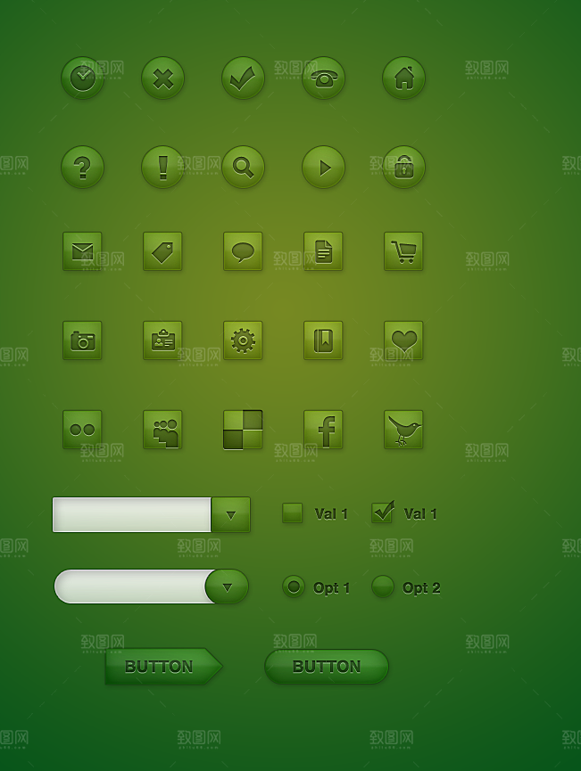 免费透明PSDWeb图标集