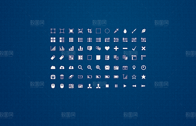 像素微型UI图标集PSD