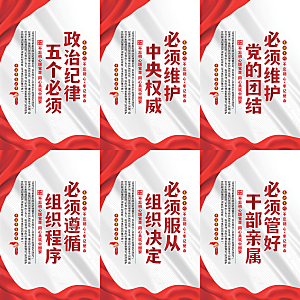 政治纪律五个必须海报