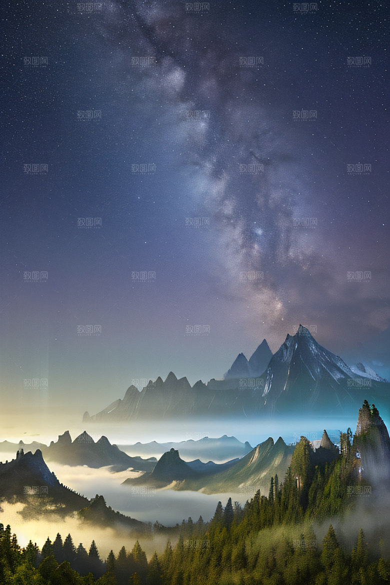 天空之上大自然的和谐
