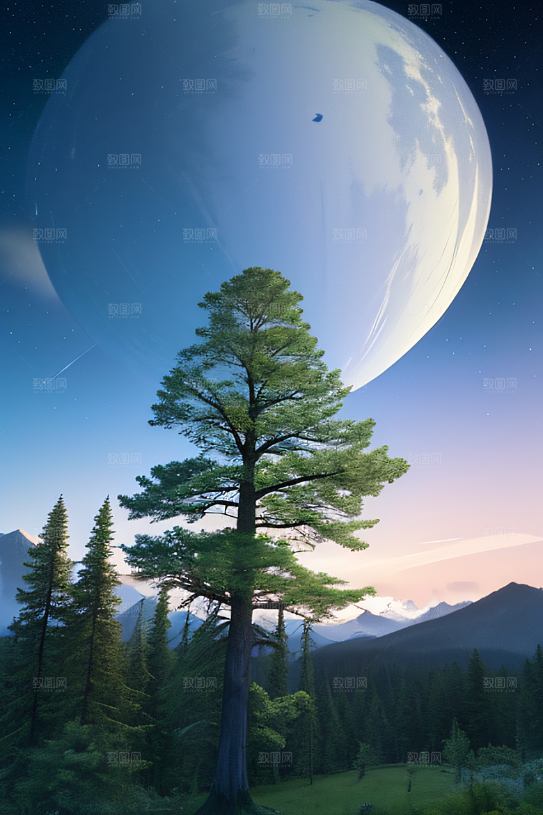 天空之上大自然的和谐