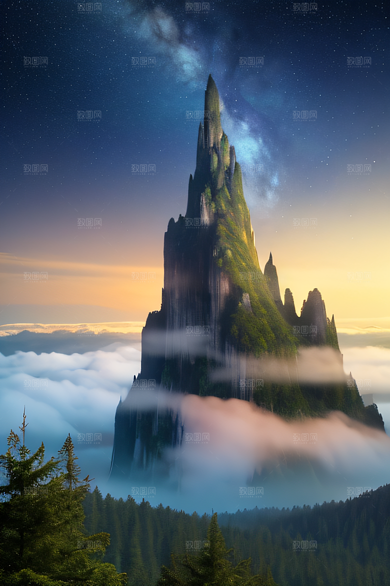 天空与湖泊的倒影