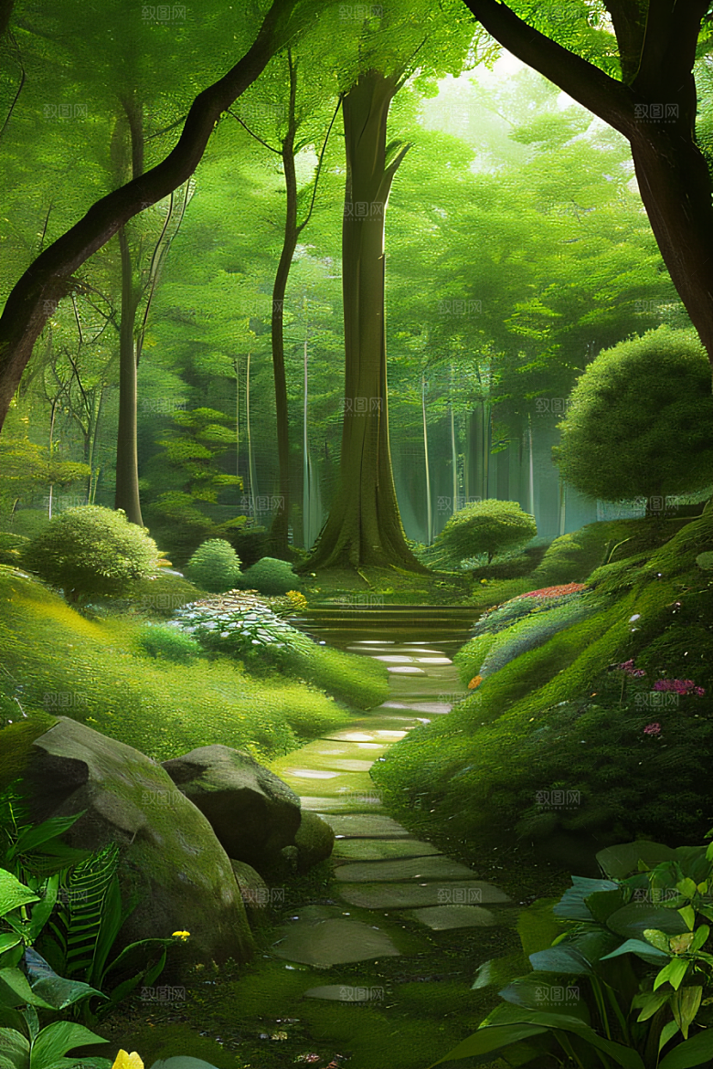 魔幻森林中的生机与魅力