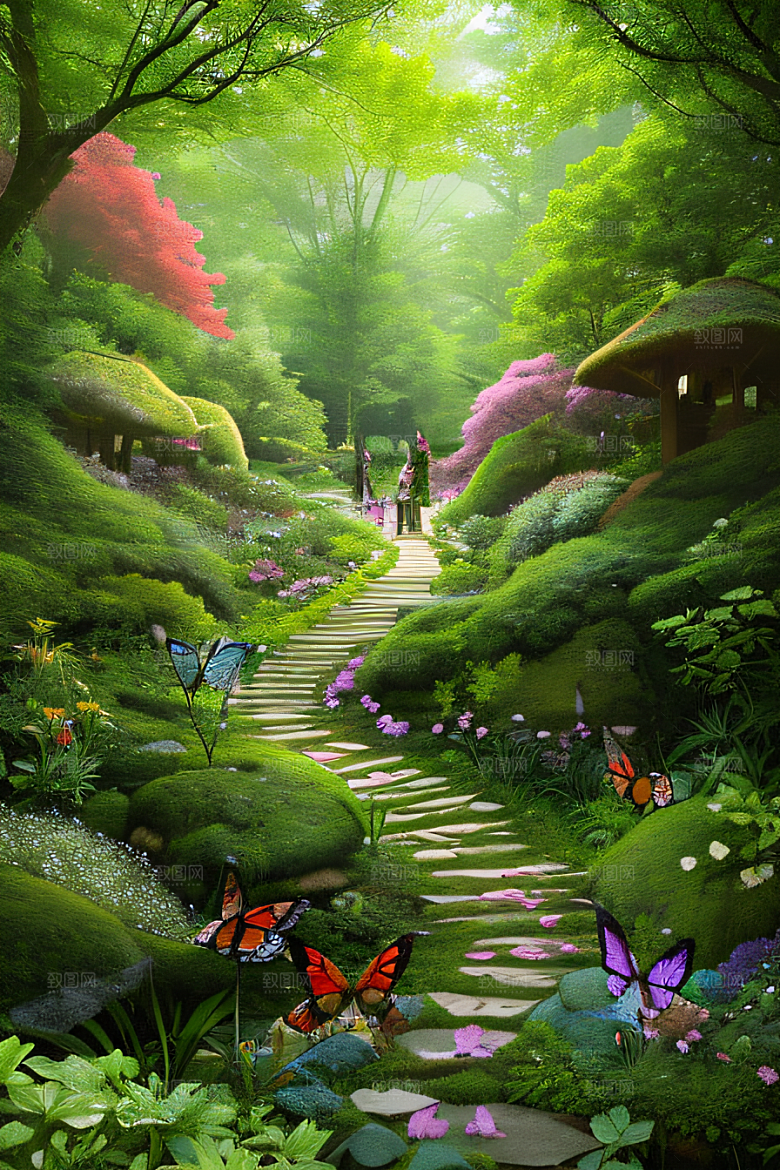 神秘森林中的奇幻画卷