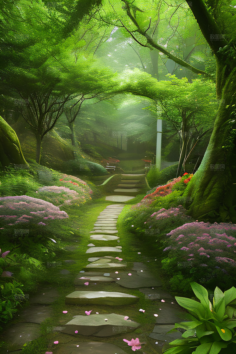 神秘森林中的奇幻画卷
